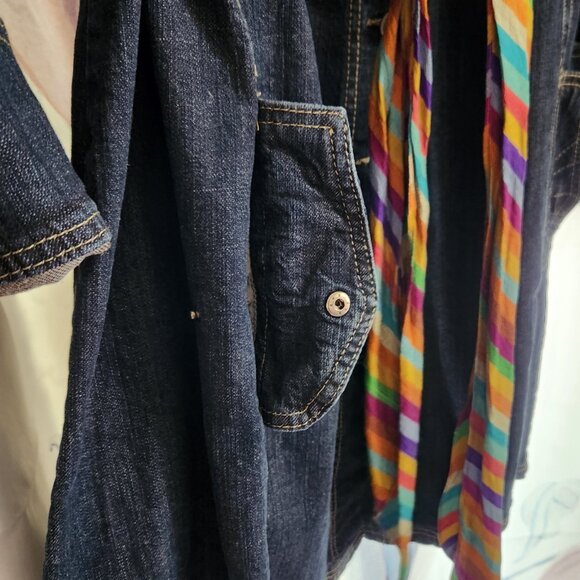 Jou Jou Button Up Denim Dress Size 22/24 - Picture 5 of 8